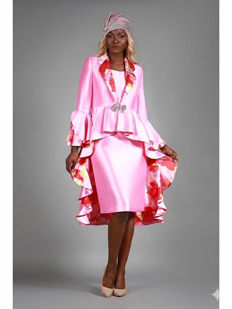 2pc Silky Twl Dress+Peplum Uneven Sweep Jkt Set - Especially Yours