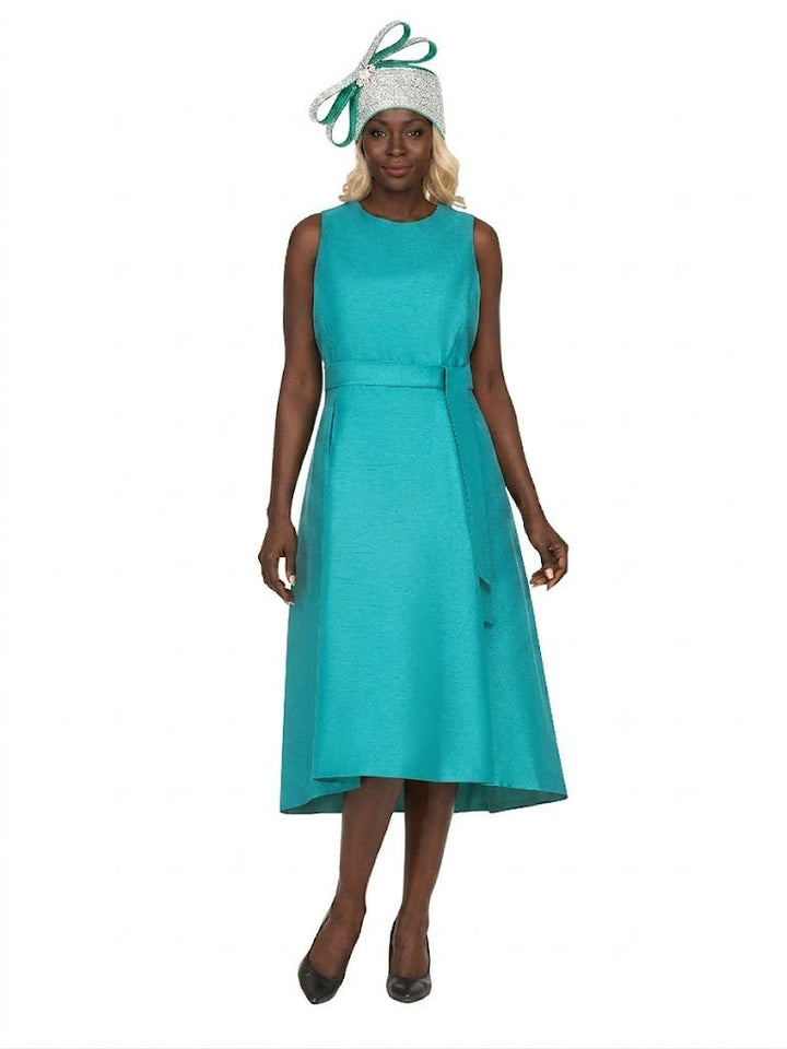 Sleeveless Full Flare Hi - Lo Drs w/ Belt - Plus - Especially Yours