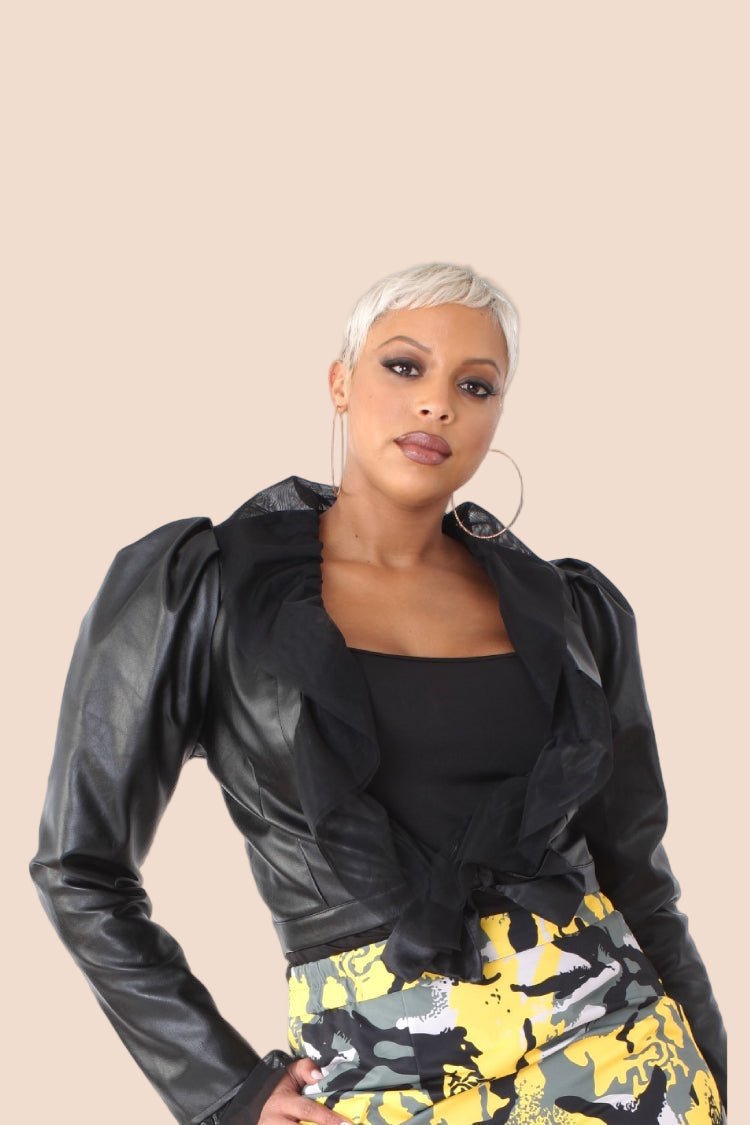Faux Leather Cropped Jacket - 81756 - Especially Yours
