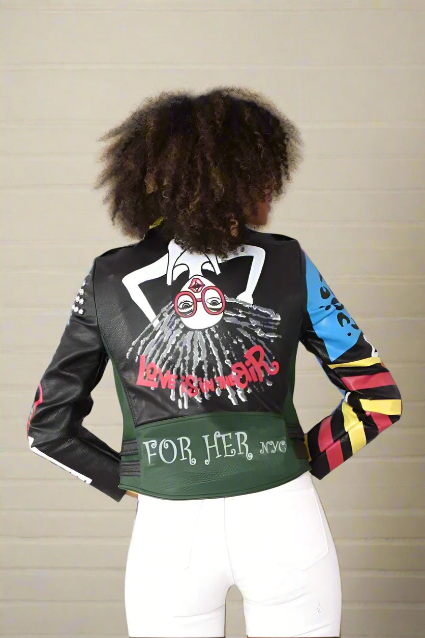 Bold Graphic Leather Jacket - 81760 - Especially Yours