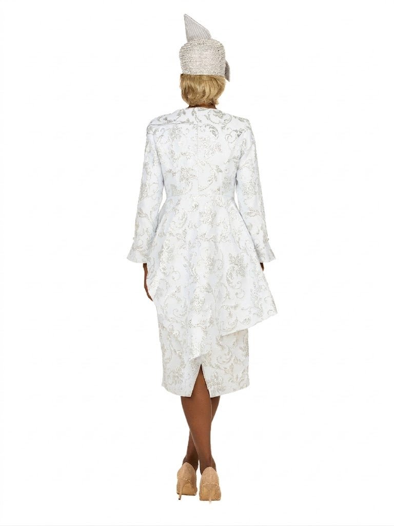 Metallic Brocade 2pc Skt Suit w/ Asymmetrical Jkt - Especially Yours