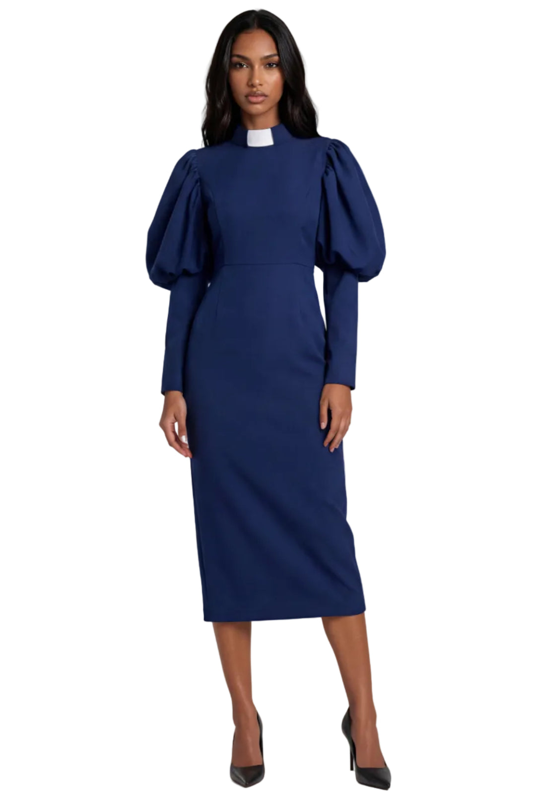 Clergy Dress with Puff Sleeves - 4813