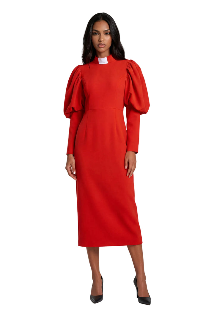 Clergy Dress with Puff Sleeves - 4813