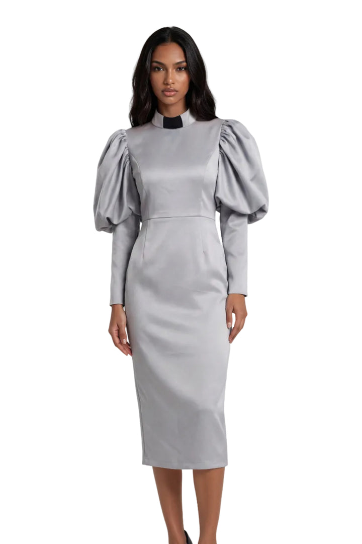 Clergy Dress with Puff Sleeves - 4813