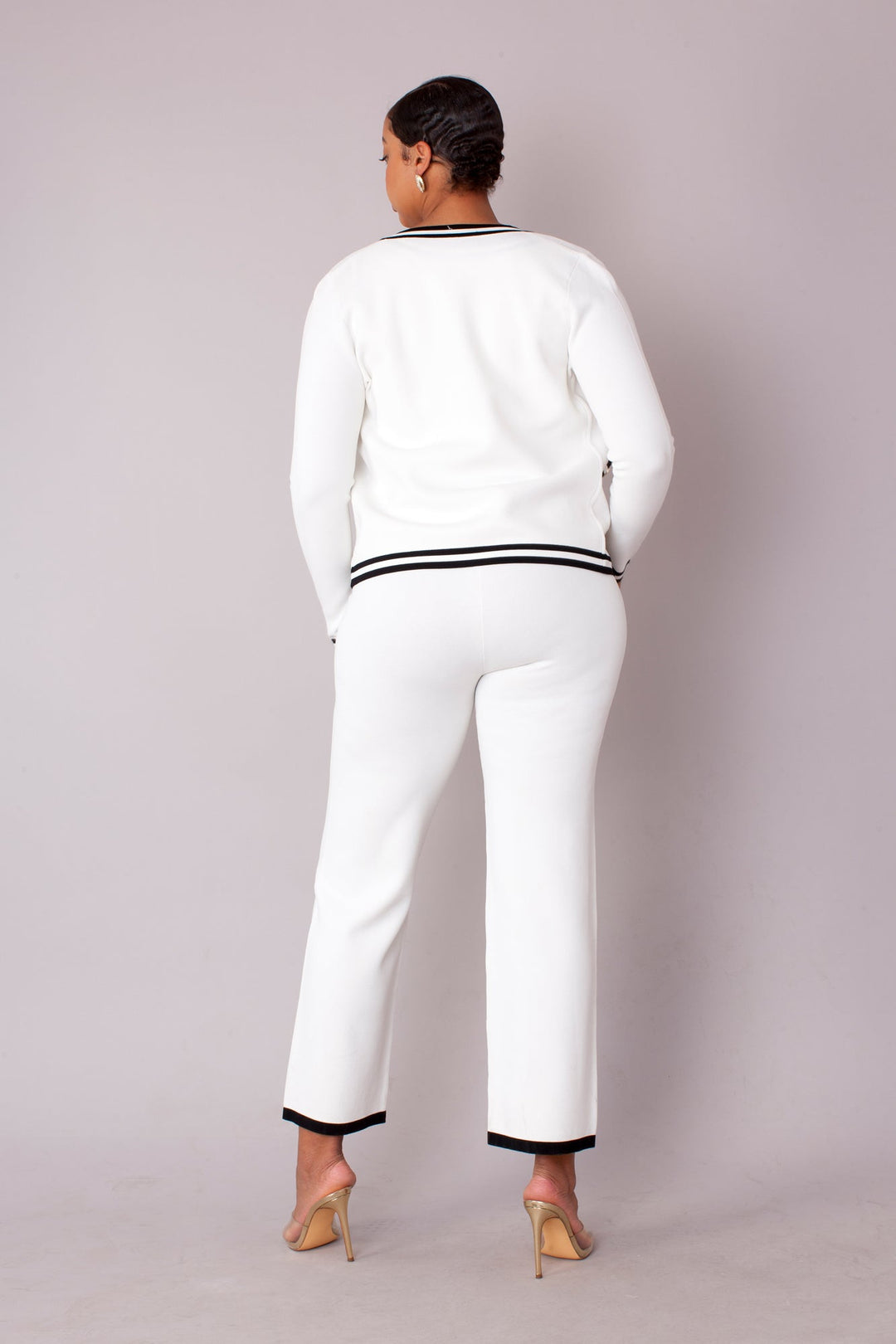 Contrast Trim Knit Three Piece Set - 51008 - Especially Yours