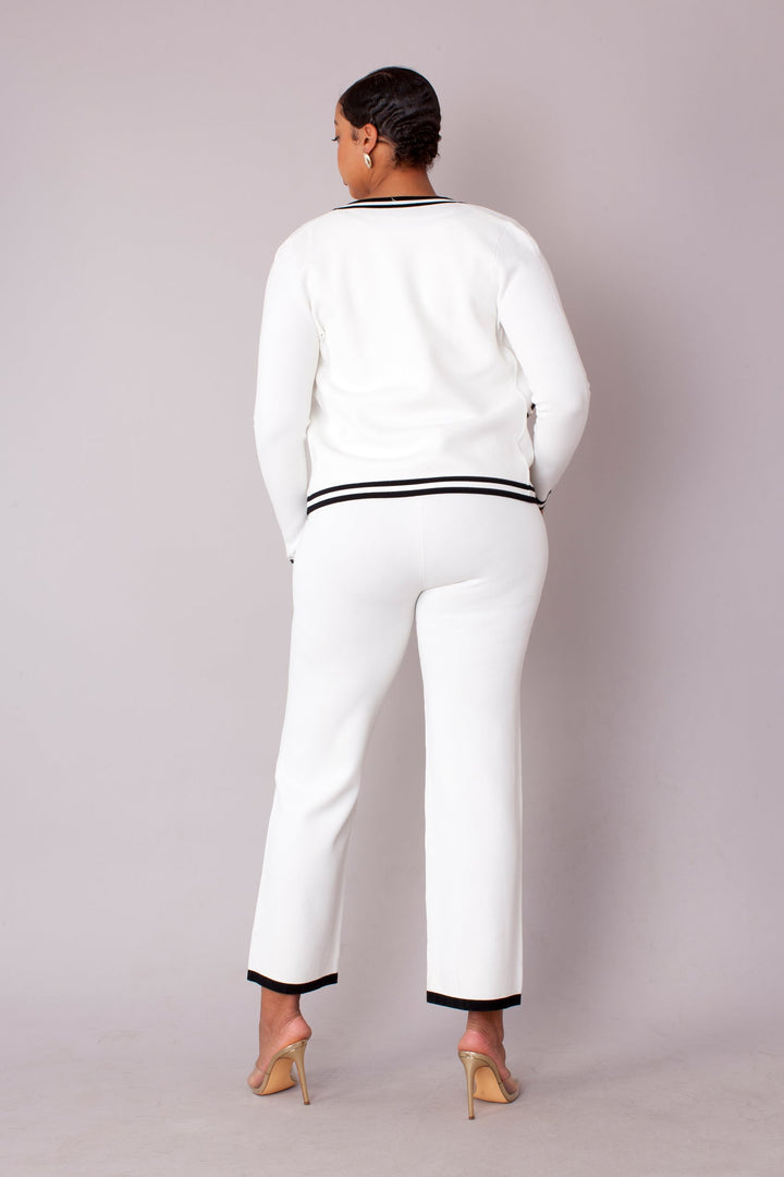 Contrast Trim Knit Three Piece Set - 51008 - Especially Yours