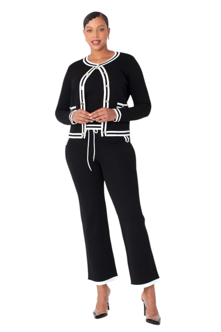 Contrast Trim Knit Three Piece Set - 51008 - Especially Yours