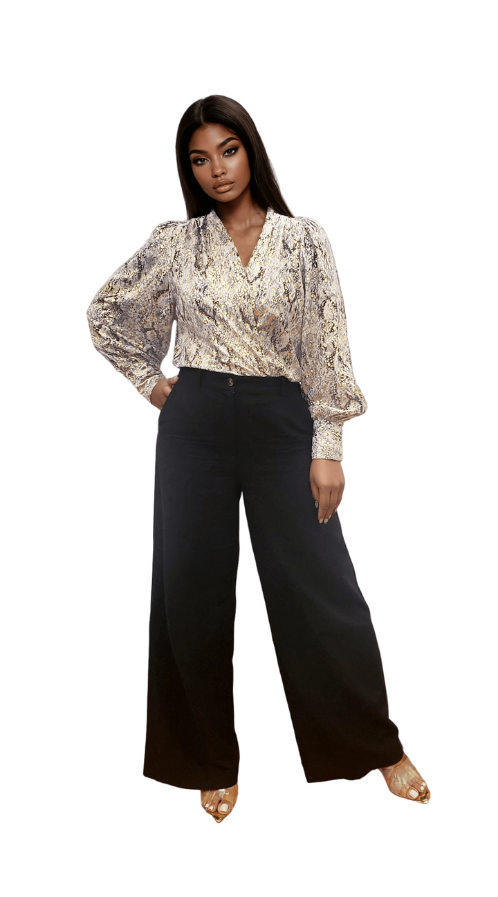 Convertible Blouse with Leather Accent - 81882 - Especially Yours