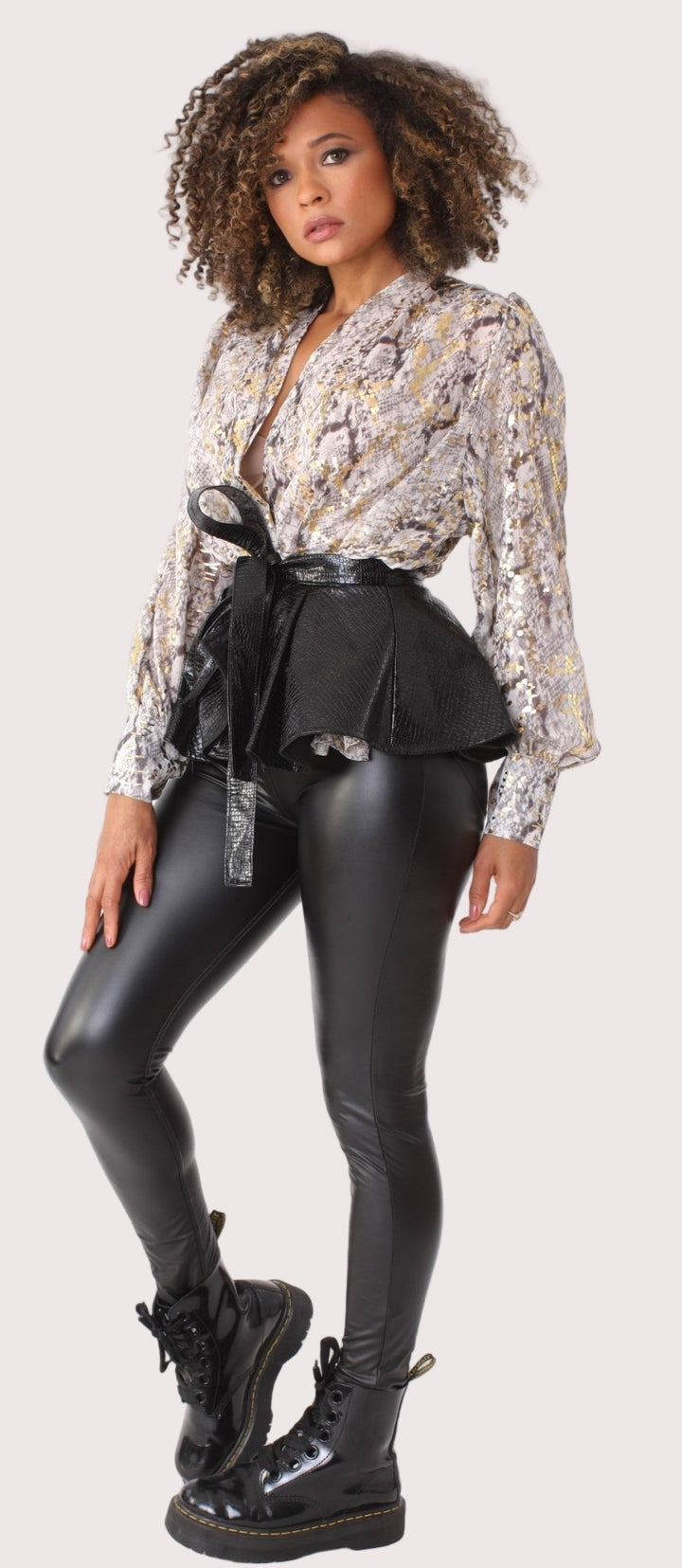 Convertible Blouse with Leather Accent - 81882 - Especially Yours