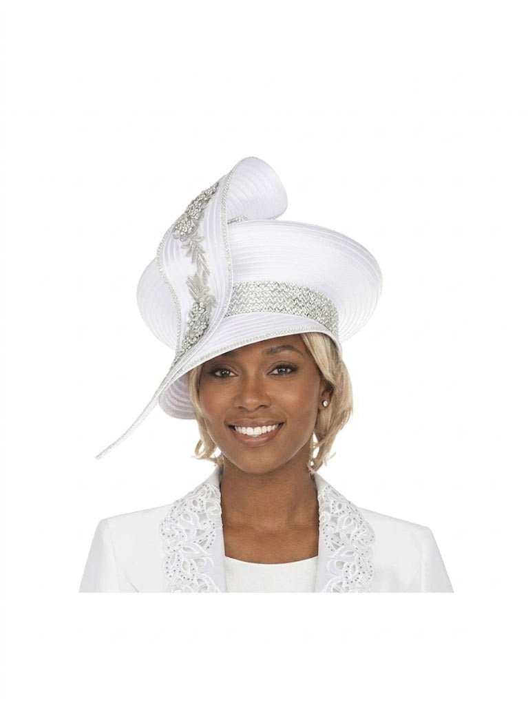 Oversize Pillbox Hat w/ Embroidery, Beads&Stones - Especially Yours
