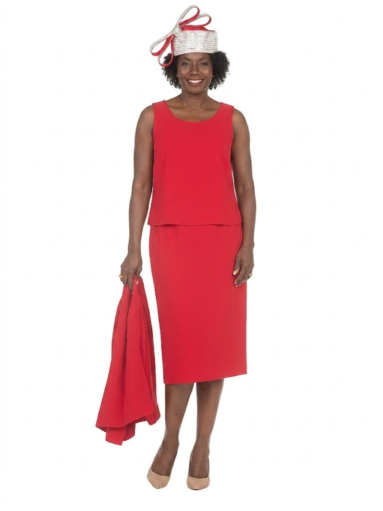 Timeless 3pc Skirt Suit with Jewel Brooch - Especially Yours