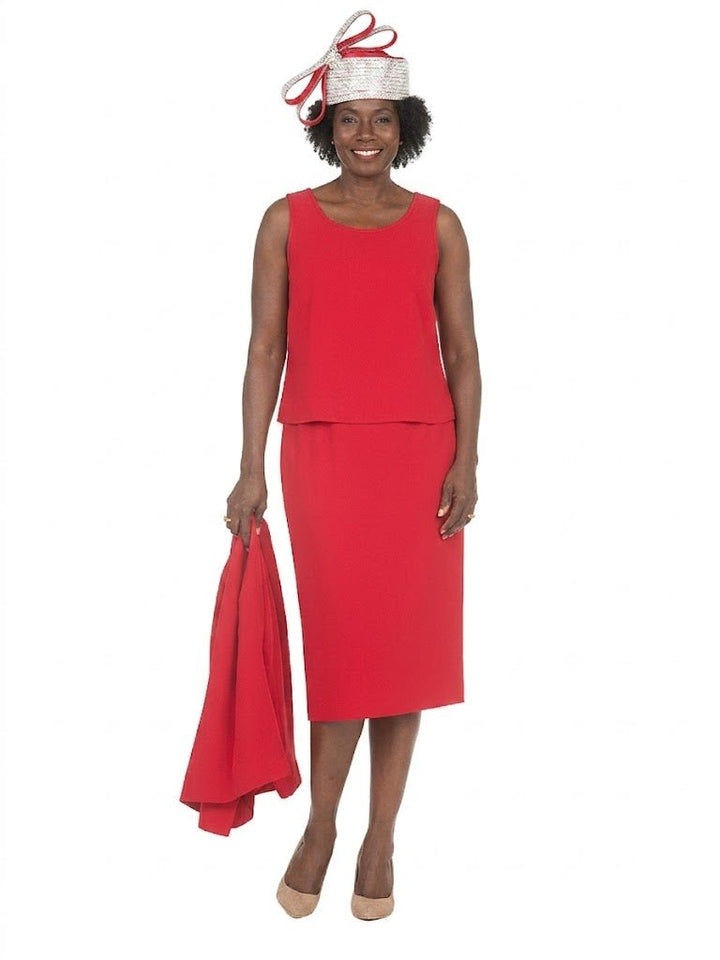 Timeless 3pc Skirt Suit with Jewel Brooch - Especially Yours