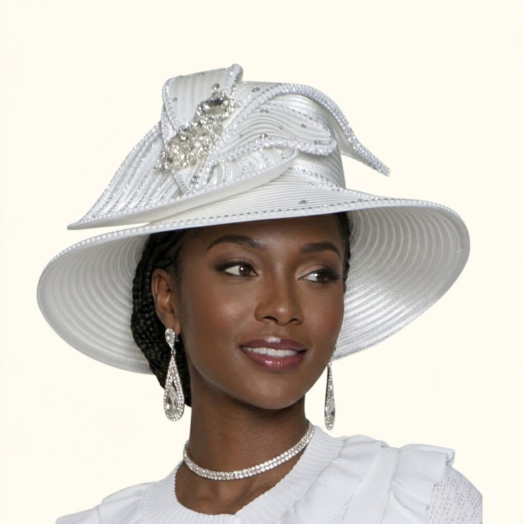 Elegant Rhinestone Church Hat by Lily & Taylor - Especially Yours