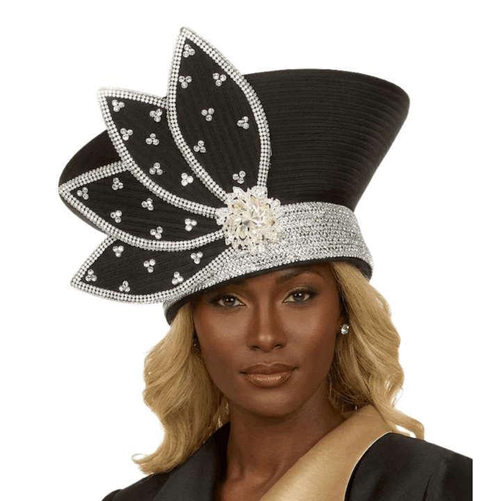 Rhinestone Petal Crown Statement Hat - Especially Yours