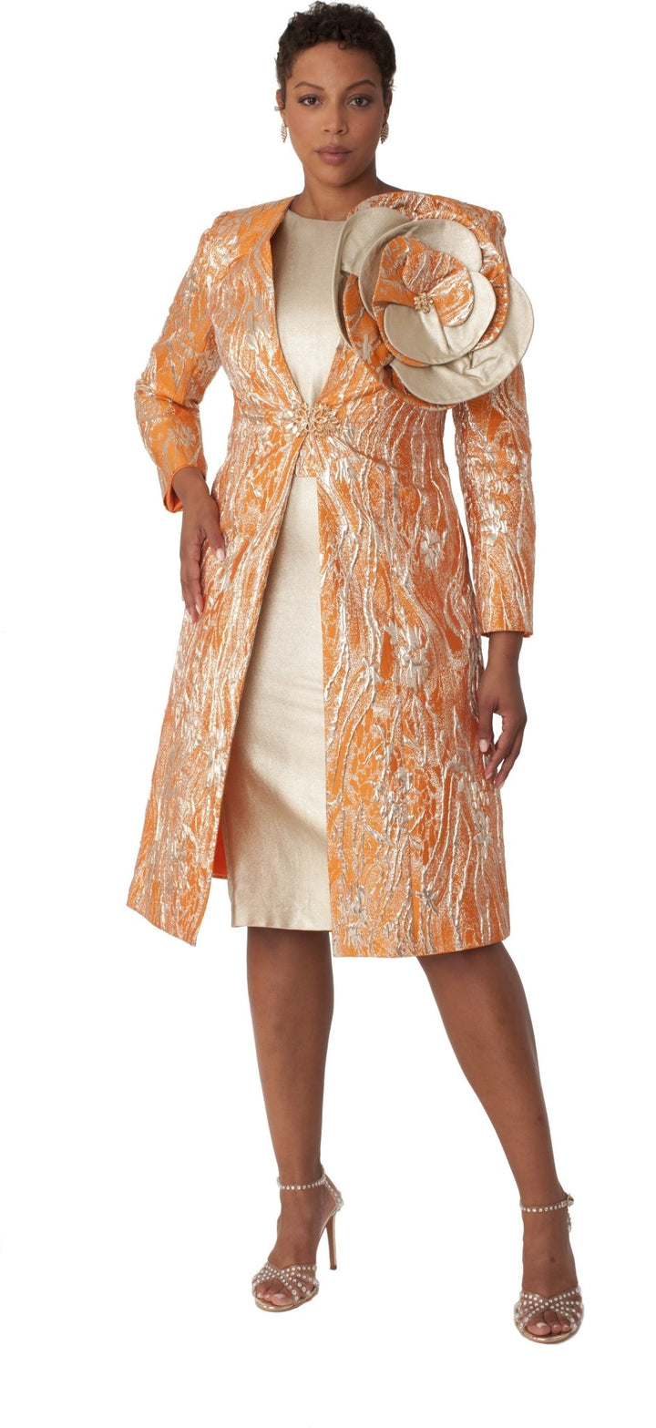 Elegant Brocade Dress with Matching Jackets - 4859 - Especially Yours