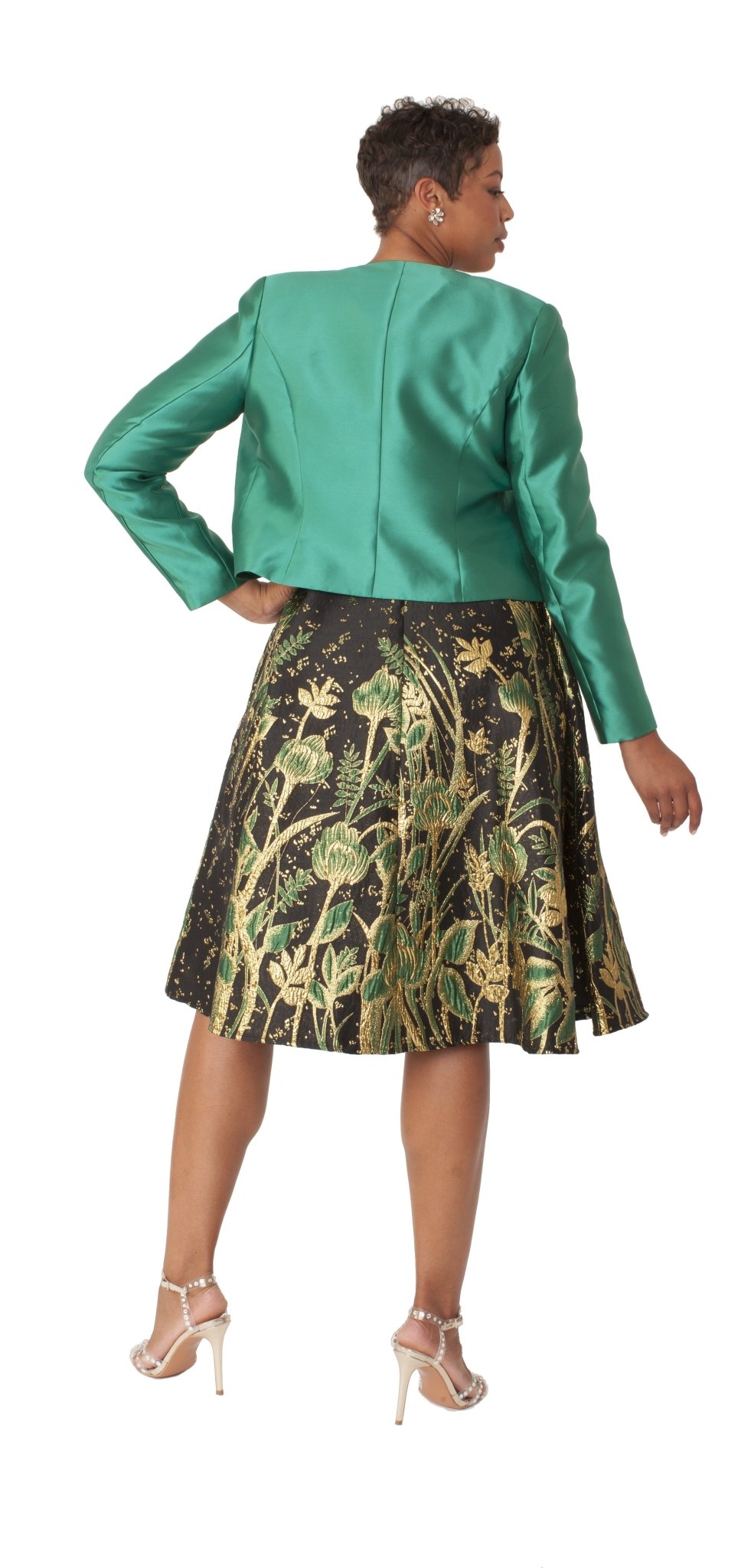 Elegant Two - Piece Brocade Dress & Jacket Set - 4853 - Especially Yours