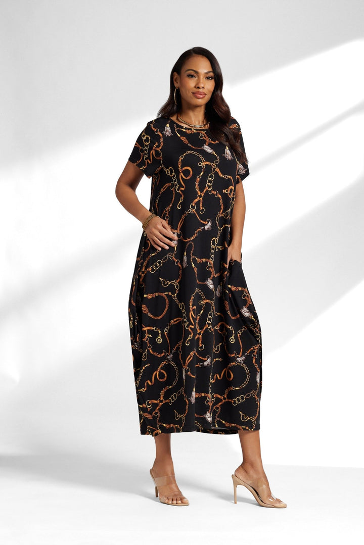 elegant maxi dress full length front view
