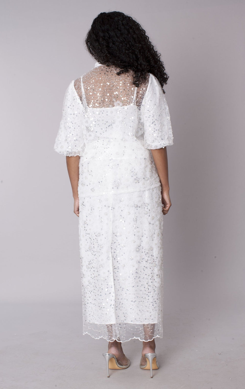 Embroidered Sequin Organza Skirt Set - 82904 - Especially Yours