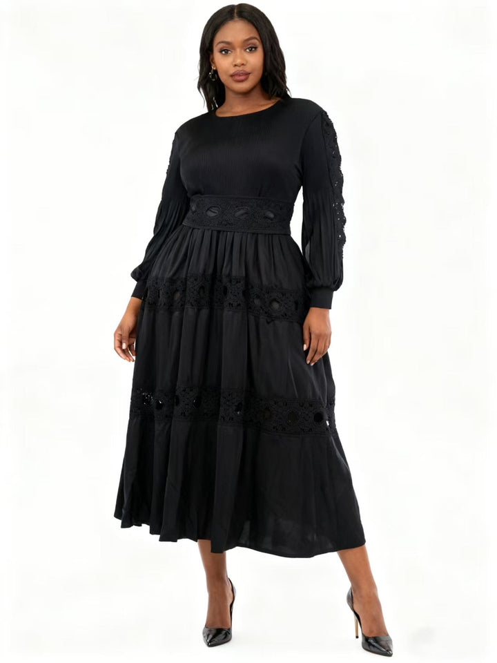 Enchanted Meadows Tiered Midi Dress - 83017