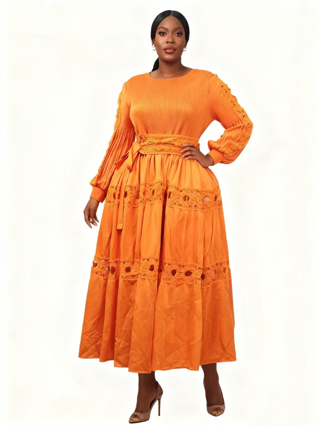 Enchanted Meadows Tiered Midi Dress - 83017