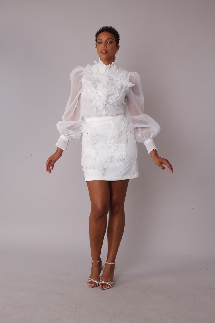 Floral Embroidered Blouse 82682 – Victorian - Inspired Elegance - Especially Yours