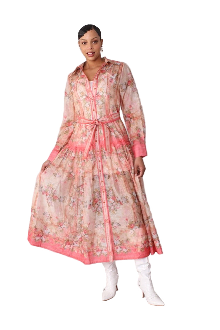 Floral Print Shirt Dress - 82507 - Especially Yours