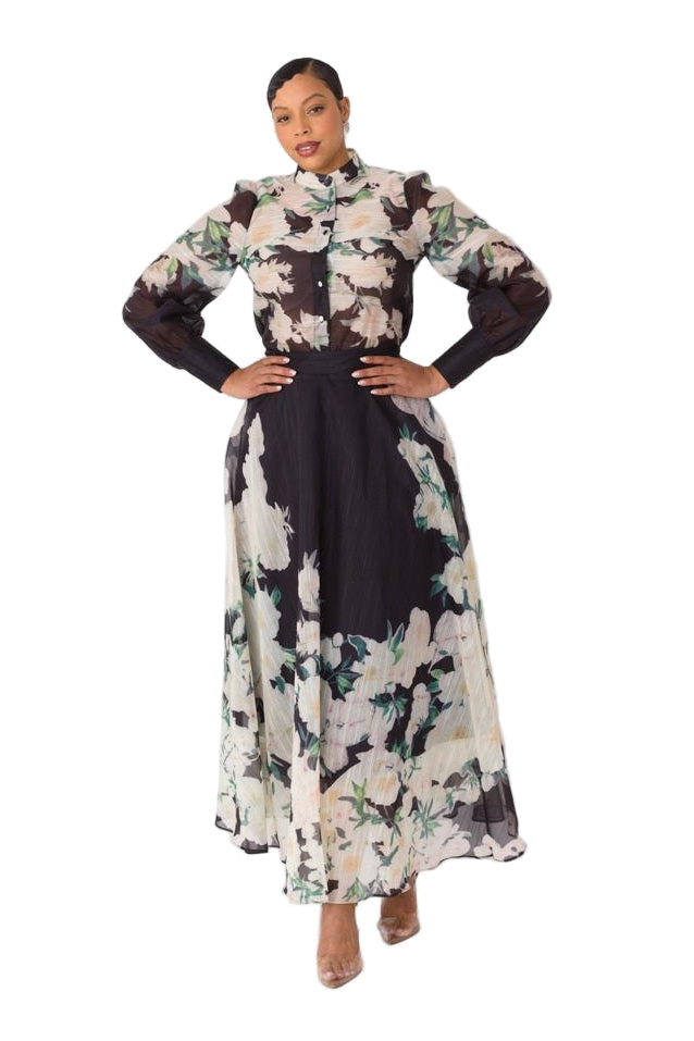 Elegant Floral Two - Piece Dress Set - 82804 - Especially Yours