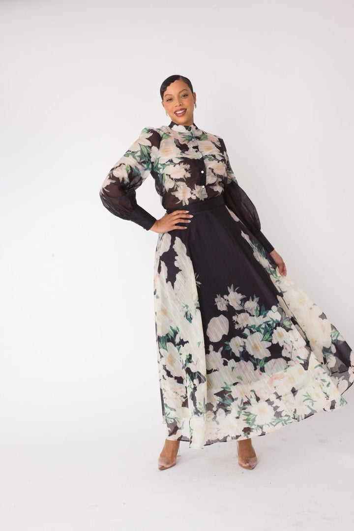 Elegant Floral Two - Piece Dress Set - 82804 - Especially Yours