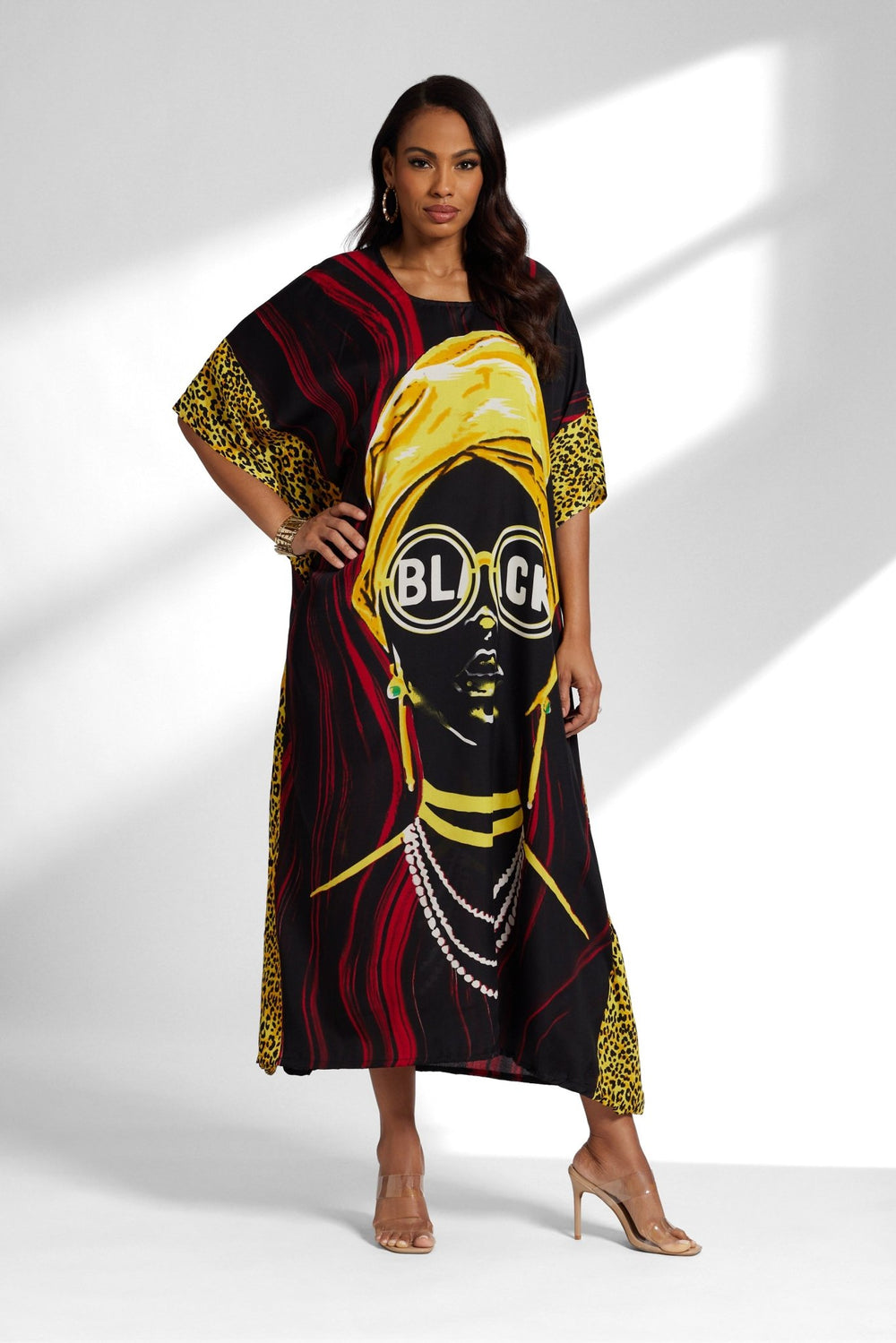 flowing kaftan dress elegant silhouette