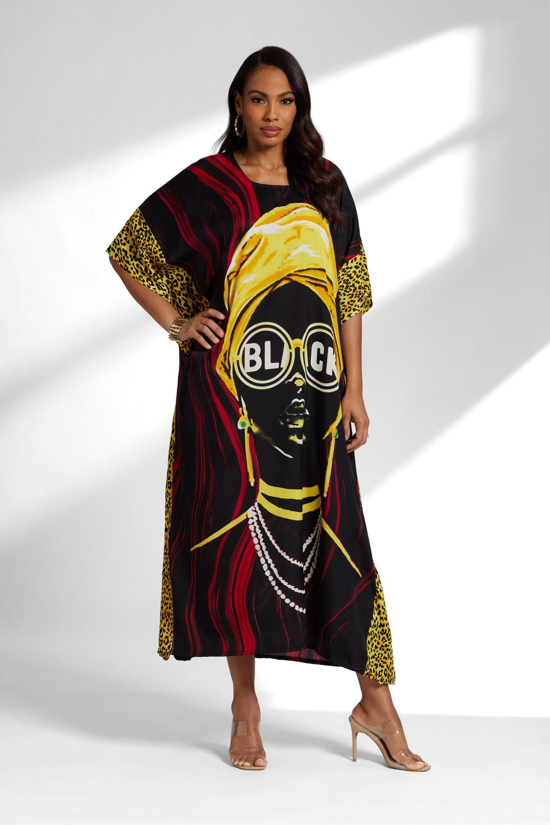 flowing kaftan dress elegant silhouette