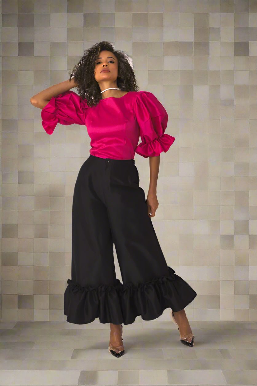 Puff Sleeve Satin Blouse - 82211 - Especially Yours