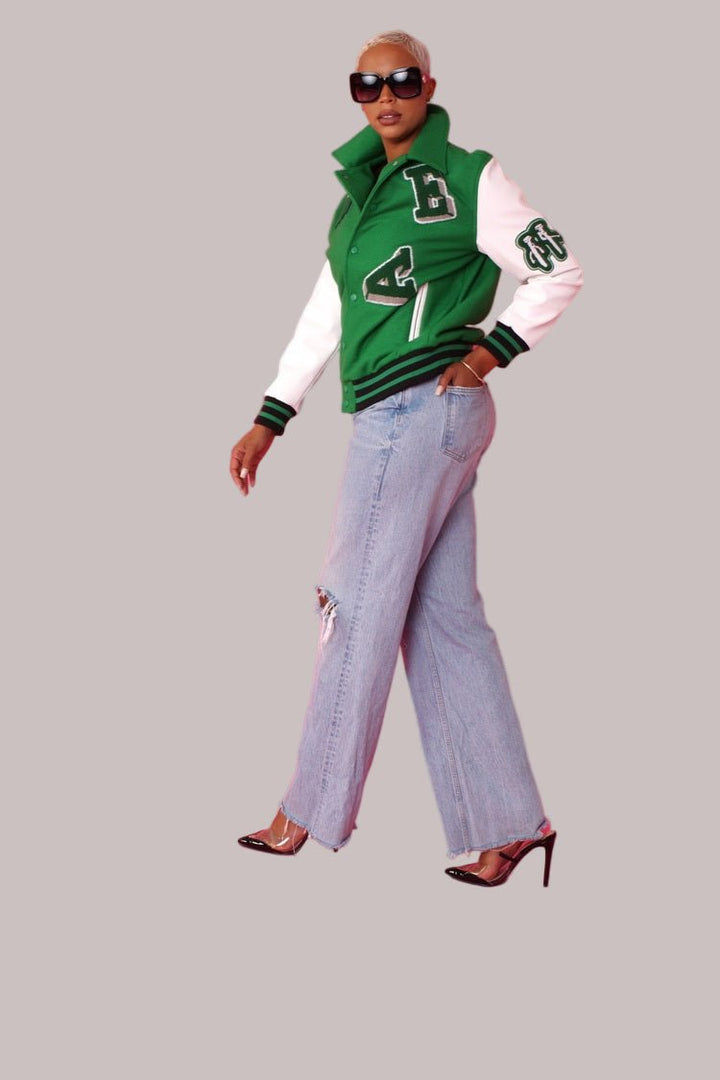 Green Varsity Jacket - 82152 - Especially Yours