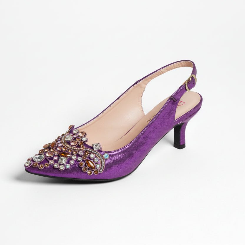 jeweled slingback women