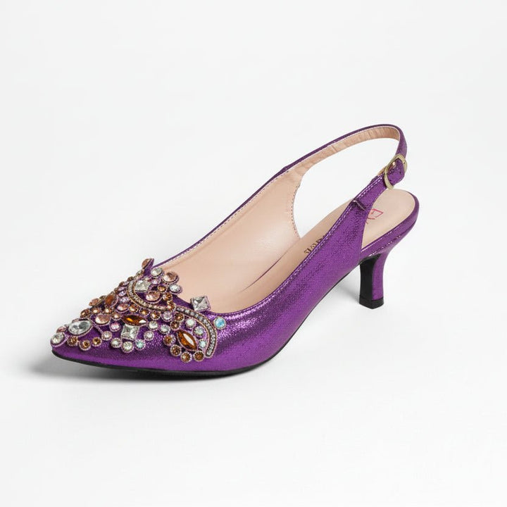 jeweled slingback women