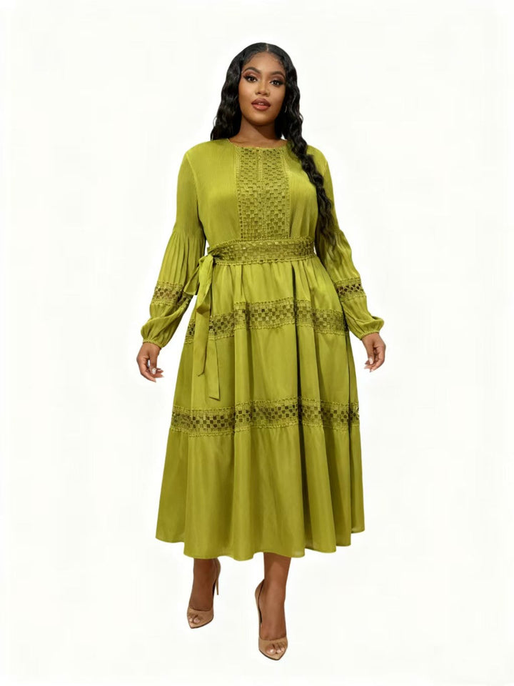 Lace Reverie Tiered Midi Dress - 83023