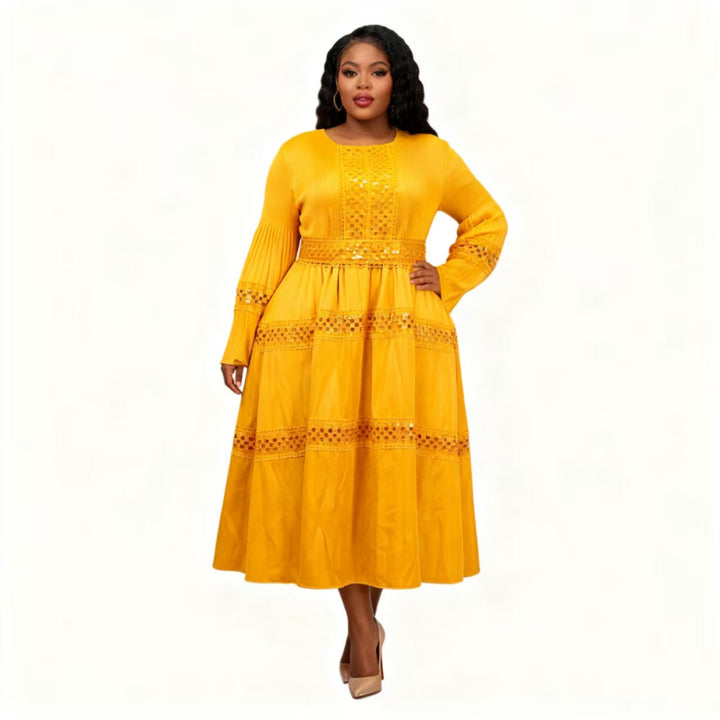 Lace Reverie Tiered Midi Dress - 83023