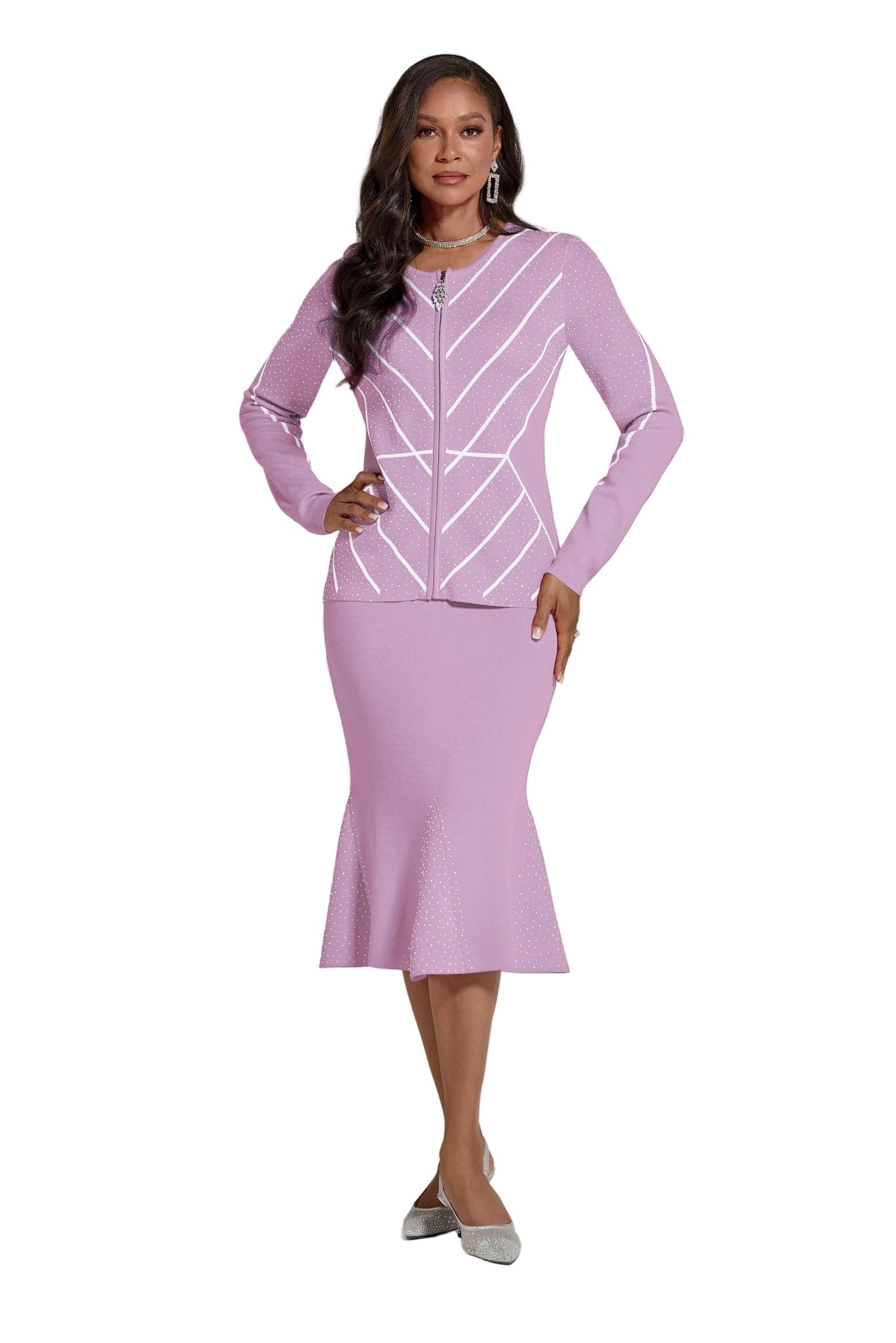 Lines That Shine Knit Suit by EY Boutique
