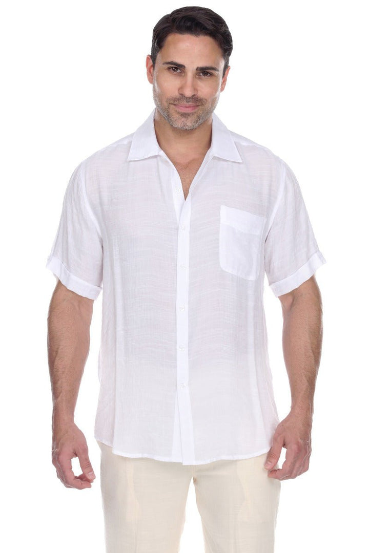 Men's Beach Casual Short Sleeve Button Down Shirt - Especially Yours