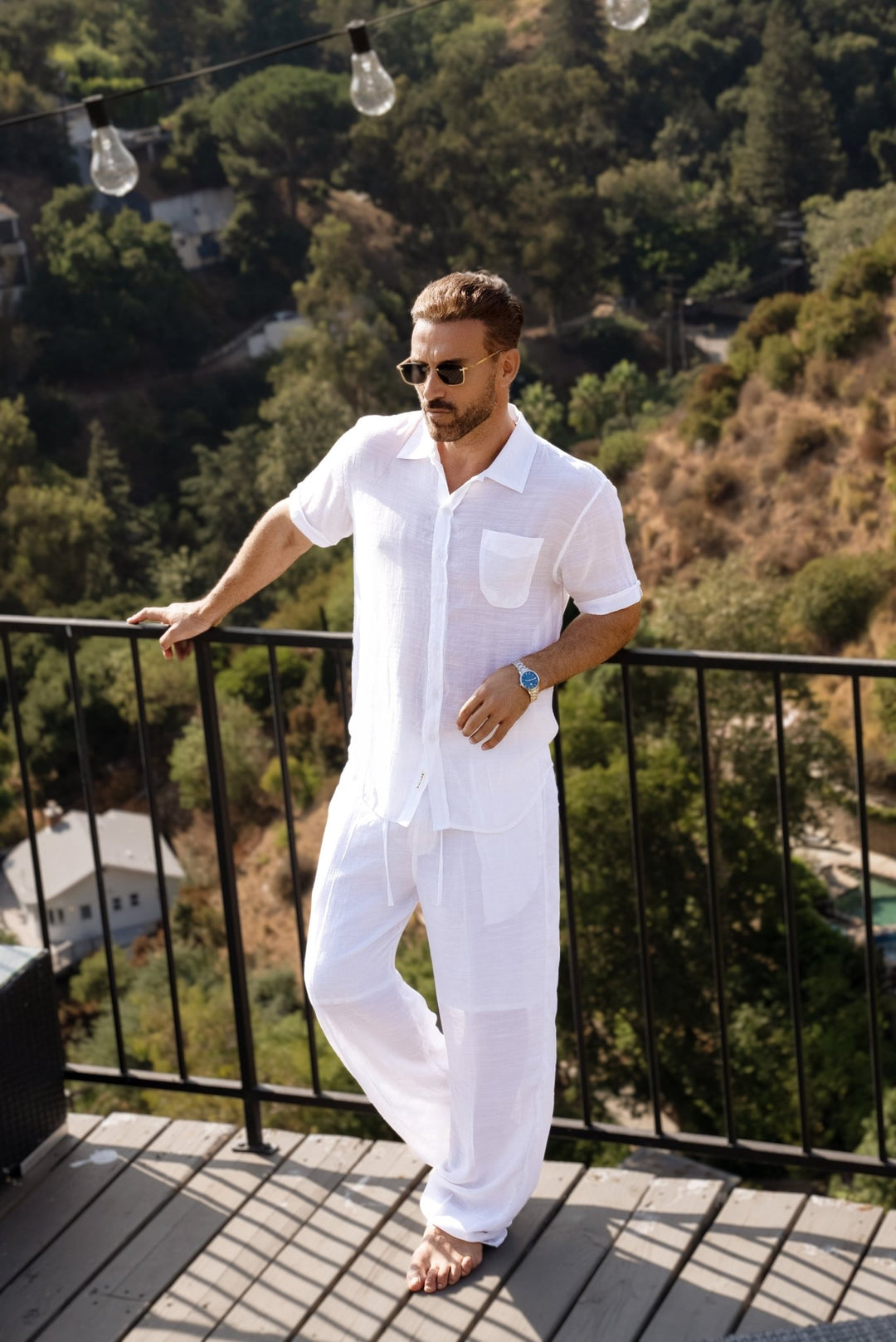 Men's Beach Casual Short Sleeve Button Down Shirt - Especially Yours