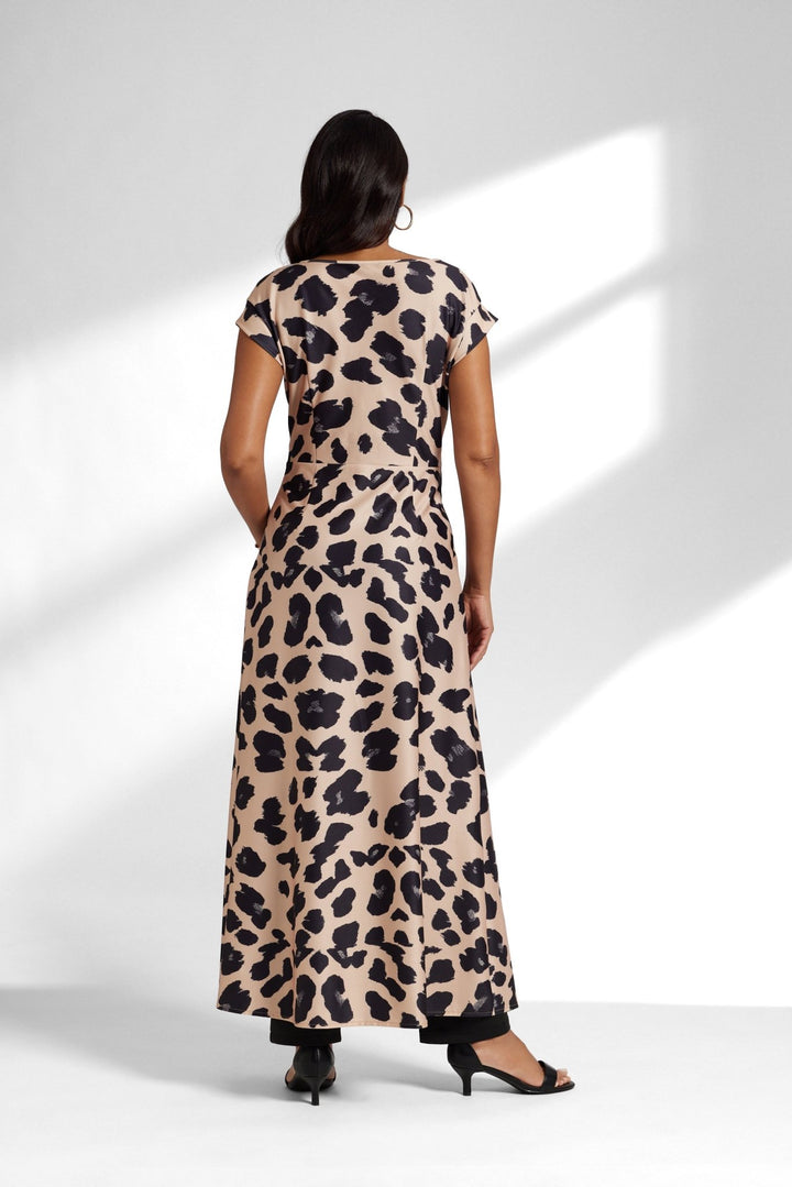 modest animal print pant set outfit