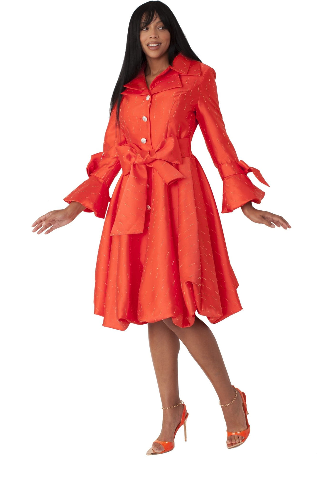 Monaco Princess Taffeta Bow Coat Dress - 9723 - Especially Yours