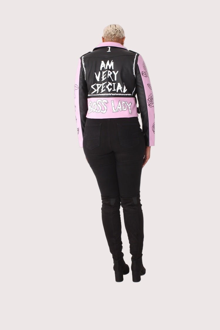 Leather Jacket with Pins and Studs - 81648 - Especially Yours