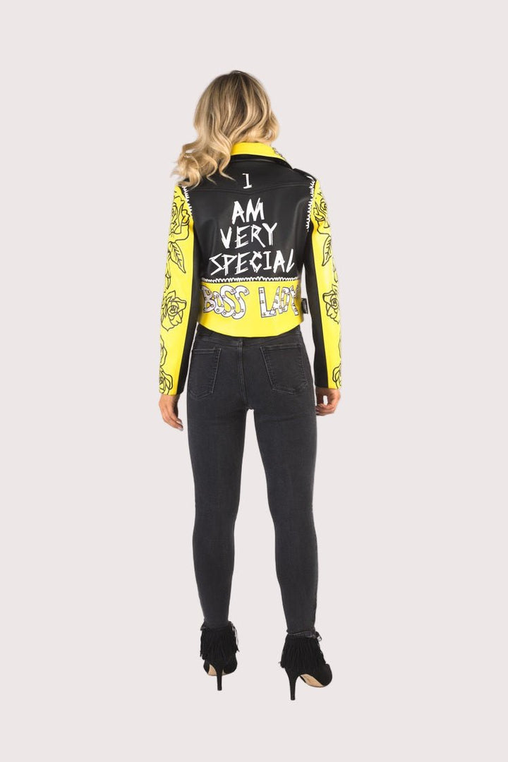 Leather Jacket with Pins and Studs - 81648 - Especially Yours