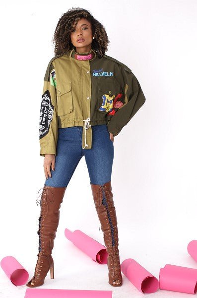 Patchwork Utility Woven Jacket - 81804 - Especially Yours