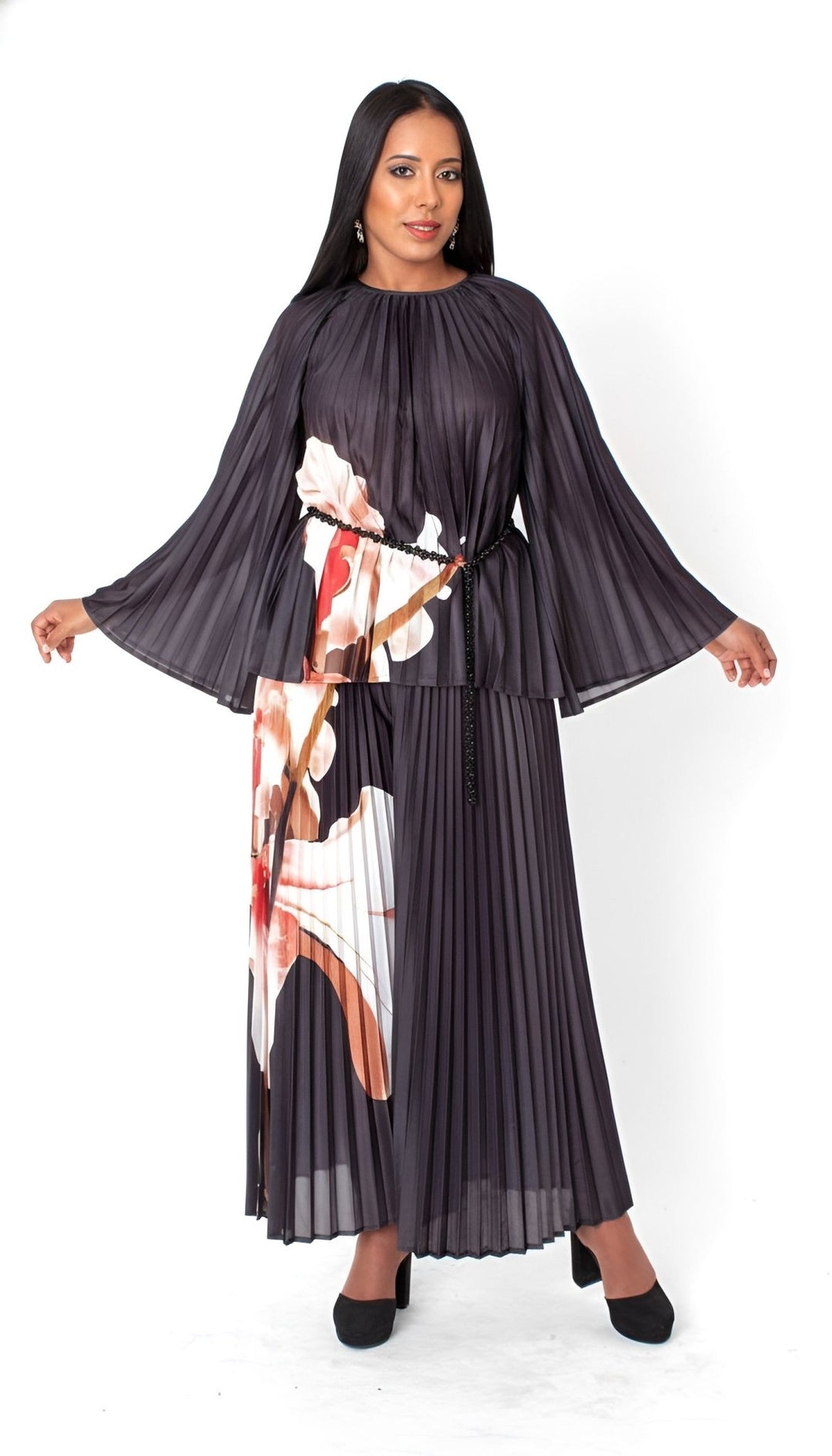 Petal Pleated Wide - Leg Pantset - 82907 - Especially Yours