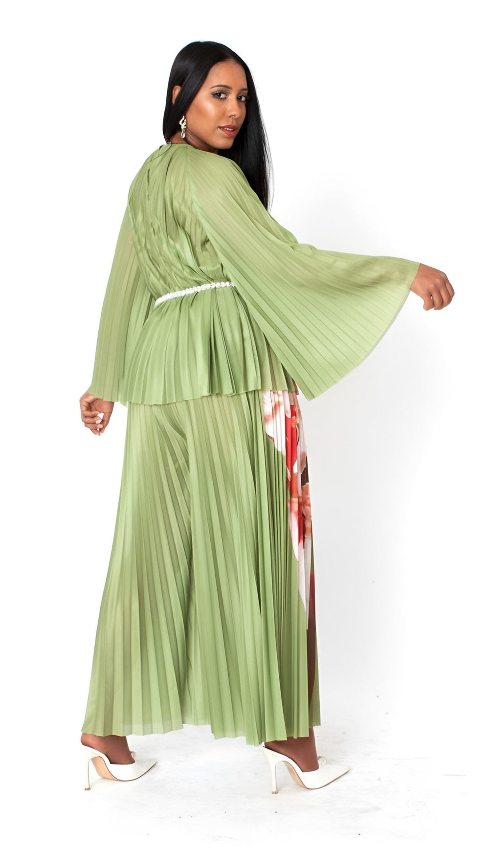 Petal Pleated Wide - Leg Pantset - 82907 - Especially Yours