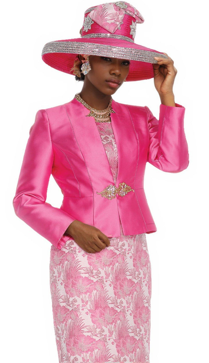 Elegant Gold Brocade Dress Suit with Rhinestone Clasp Jacket for Women - Especially Yours