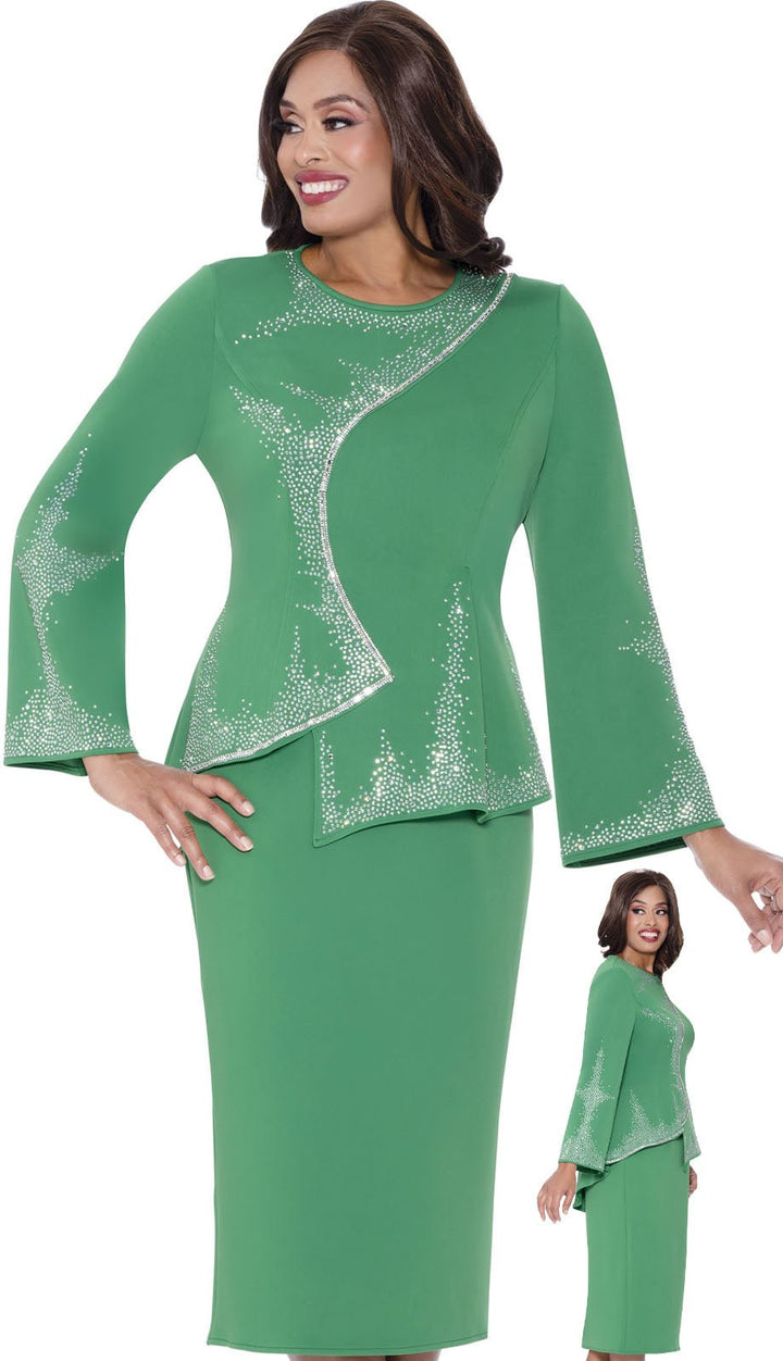 Lightweight Snit Skirt Set with Asymmetrical Top SL600202 - Especially Yours