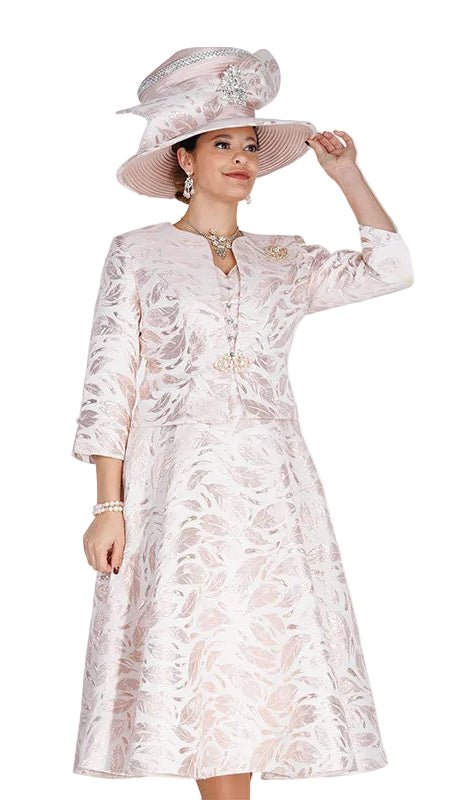 Golden Leaf Brocade Jacket Dress – Champagne Italy - Especially Yours