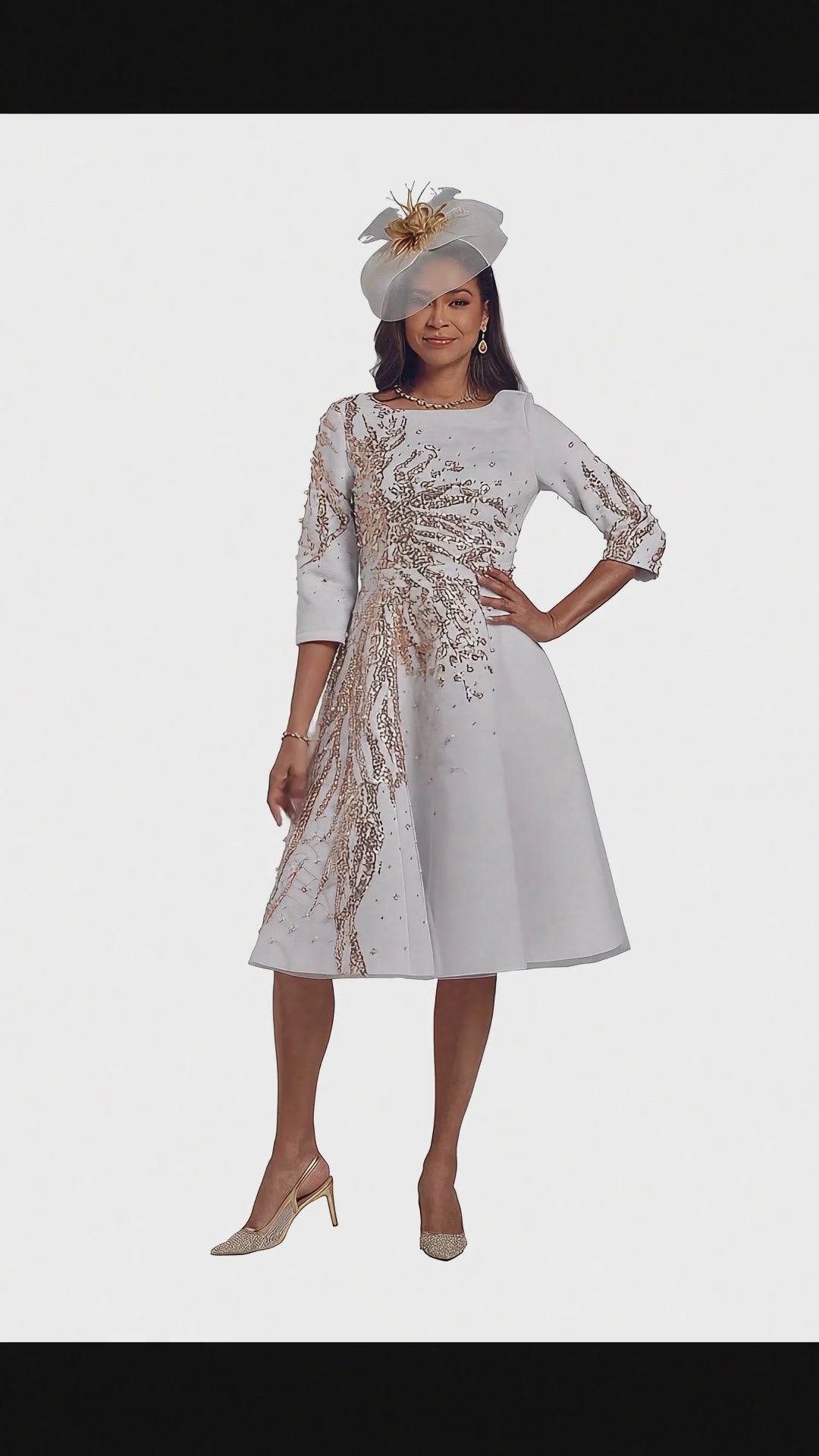 Bursts of Shine Fit-and-Flare Dress by EY Boutique